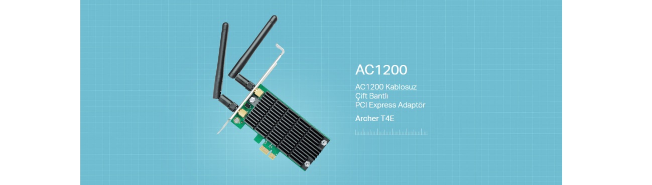 TP-Link ARCHER-T4E Archer T4E AC1200 Kablosuz Çift Bantlı PCI Express Adaptörü
