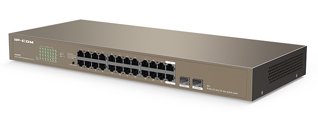 IP-COM IP-G1024F 24 Port Gigabit + 2X1GB SFP Uplink Rackmount Switch