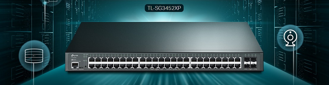 TP-Link TL-SG3452XP JetStream 48-Port Gigabit and 4-Port 10GE SFP+ L2+ Managed Switch with 4