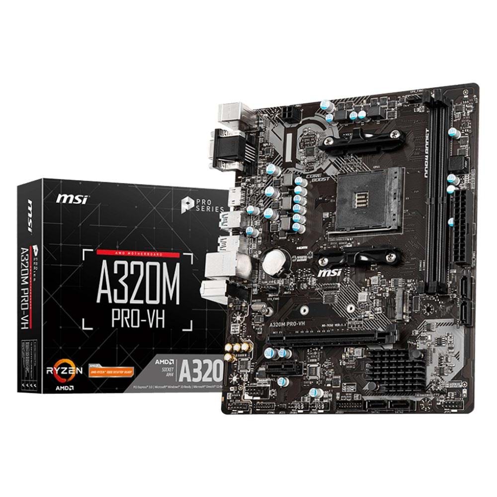 Msi A320M PRO-VH A320 DDR4 USB 3 2 M 2 HDMI/VGA PCI3 0 AM4 Anakart