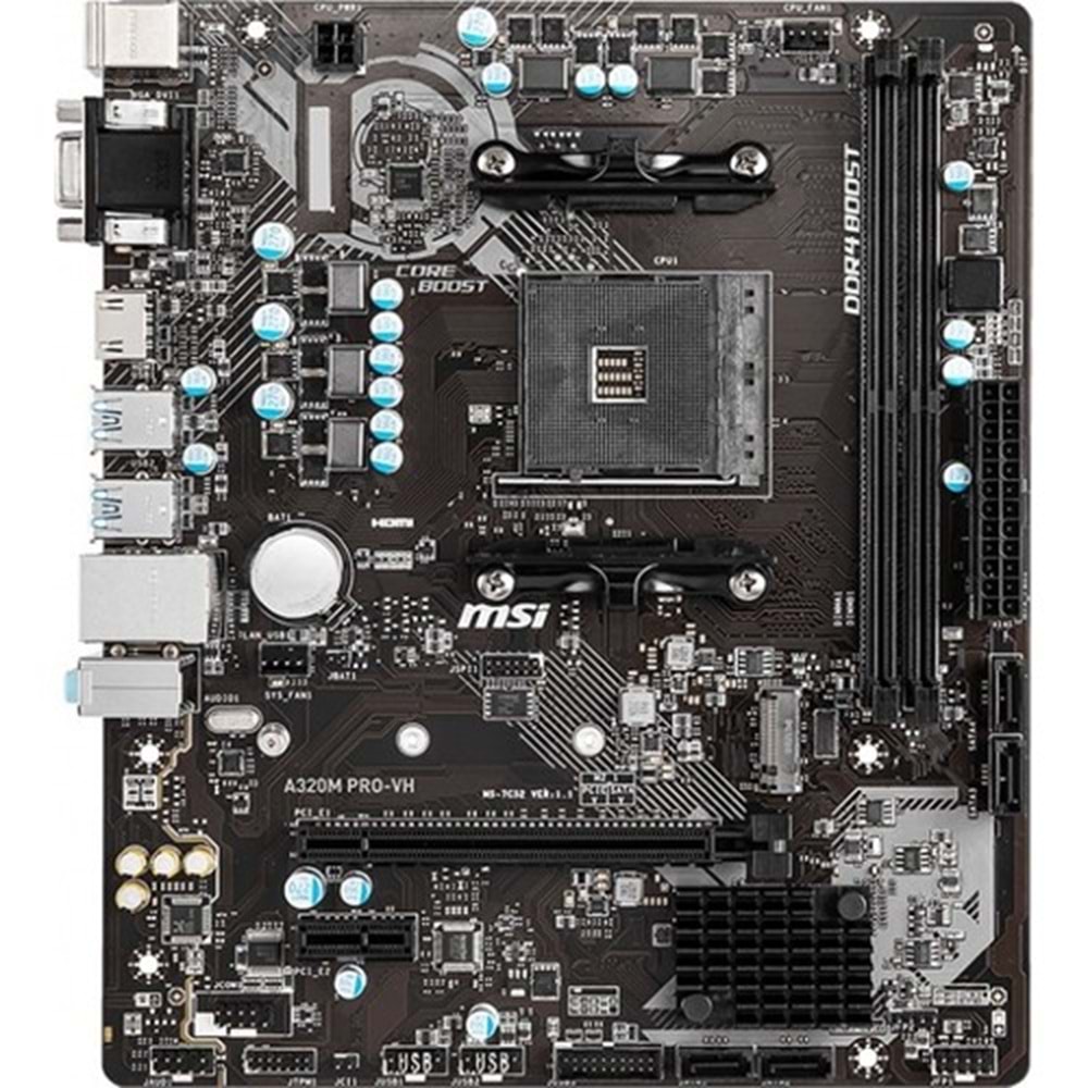 Msi A320M PRO-VH A320 DDR4 USB 3 2 M 2 HDMI/VGA PCI3 0 AM4 Anakart