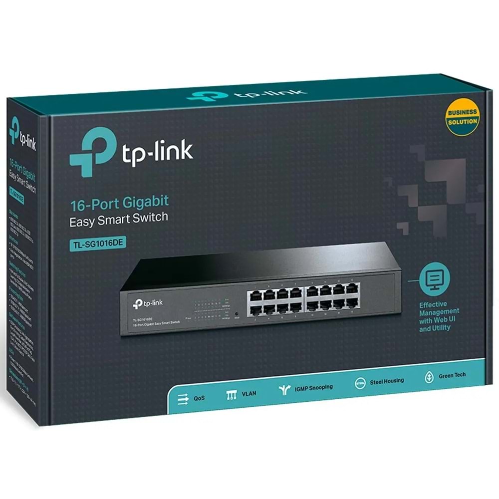 TP-Link TL-SG1016DE 16 Port 10/100/1000Mbps Rackmount Easy Smart Switch