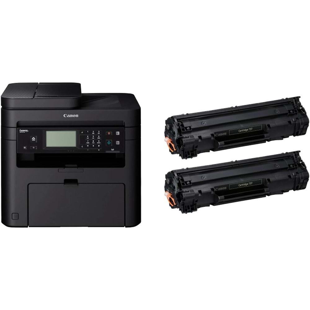 Canon i-SENSYS MF237W (2xToner) Laser Yaz,Tar,Foto,Fax,ADF,Wi-Fi,Ethernet
