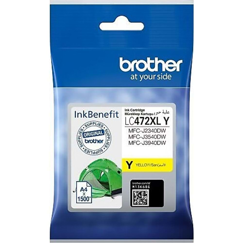 Brother 1500 Sayfa Yüksek Kapasite Sarı Kartuş LC472XLY
