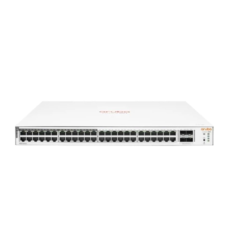 HPE Instant On JL815A 48 Port Gigabit + 4X1GB SFP Uplink Racmount Yönetilebilir 370W POE