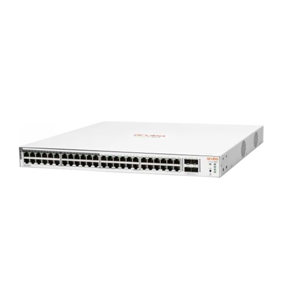 HPE Instant On JL815A 48 Port Gigabit + 4X1GB SFP Uplink Racmount Yönetilebilir 370W POE