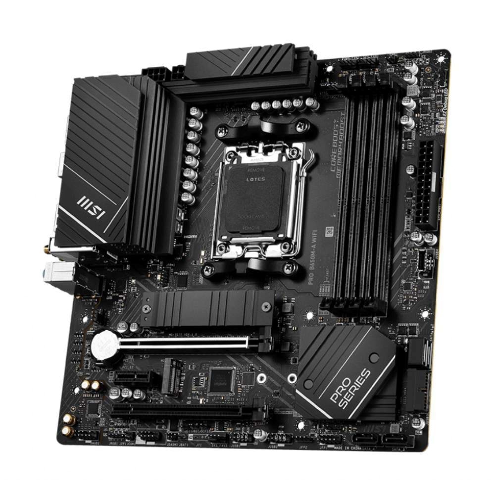 Msi Pro B650M-A Wifi DDR5 6000MHz 1XHDMI 1XDP 2XM.2 USB 3.2 MATX AM5 Anakart ( AMD AM5 7000 Serili İşlemci Uyumlu)