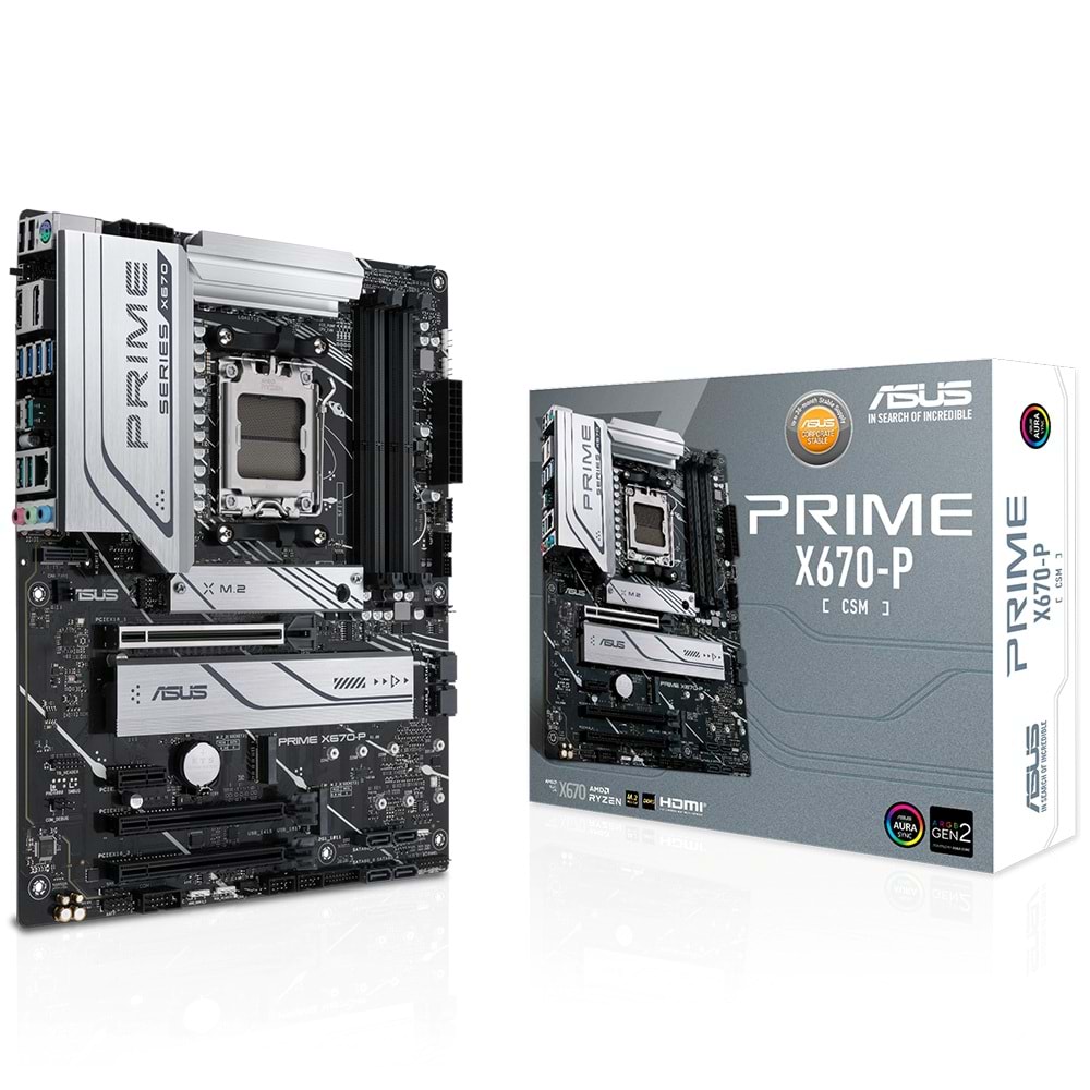 Asus Prime X670-P AMD DDR5 USB3.2 M.2 DP/HDMI PCI 4.0 AM5 Anakart