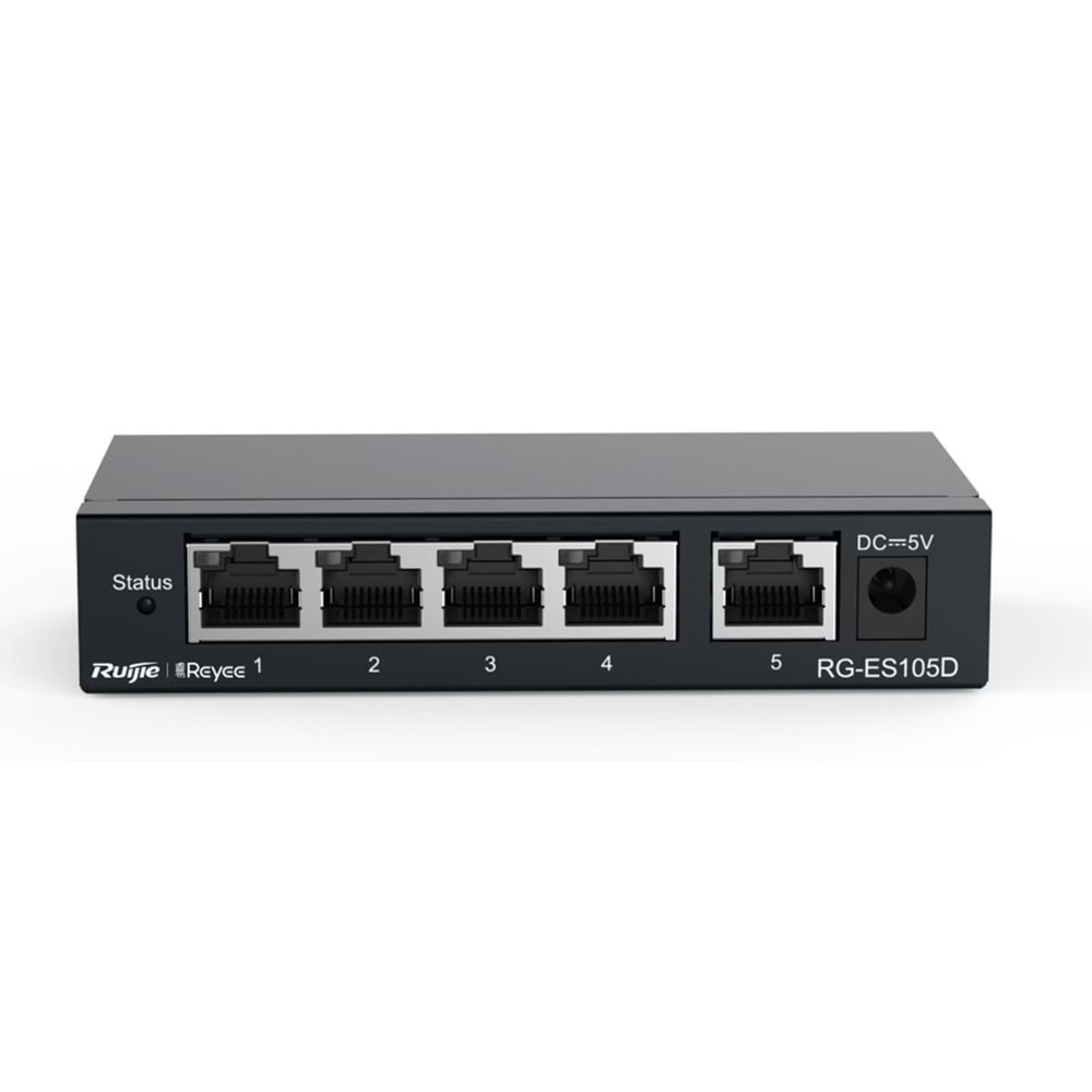 Ruijie RG-ES105D 5 Port 10/100 Tak Çalıştır Metal Kasa Switch