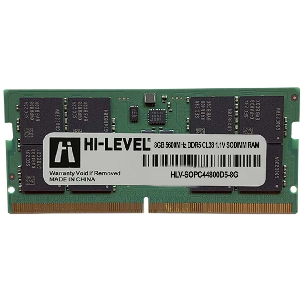 Hi-Level 8GB 5600MHz DDR5 Notebook CL46 1.1V (HLV-SOPC44800D5/8G)