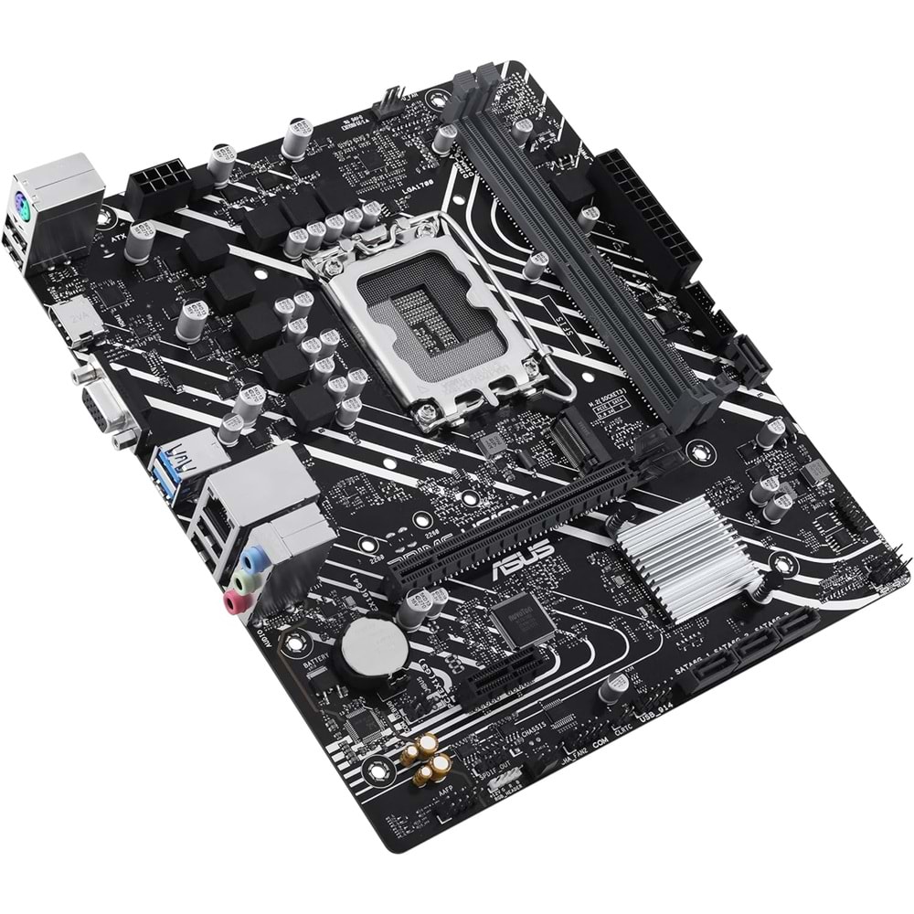 Asus PRIME H610M-K ARGB DDR5 5600MHZ 1XVGA 1XHDMI 1XM.2 USB 3.2 MATX 1700P (13. VE 12.Nesil İşlemci Uyumlu)