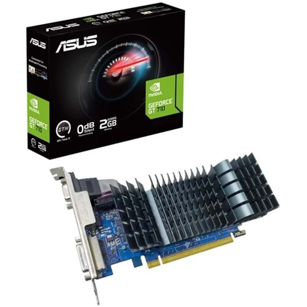 Asus GT710-SL-2GD5-BRK-EVO 2GB 64Bit GDDR5 HDMI/D-Sub/DVI-D PCI 2.0 Ekran Kartı