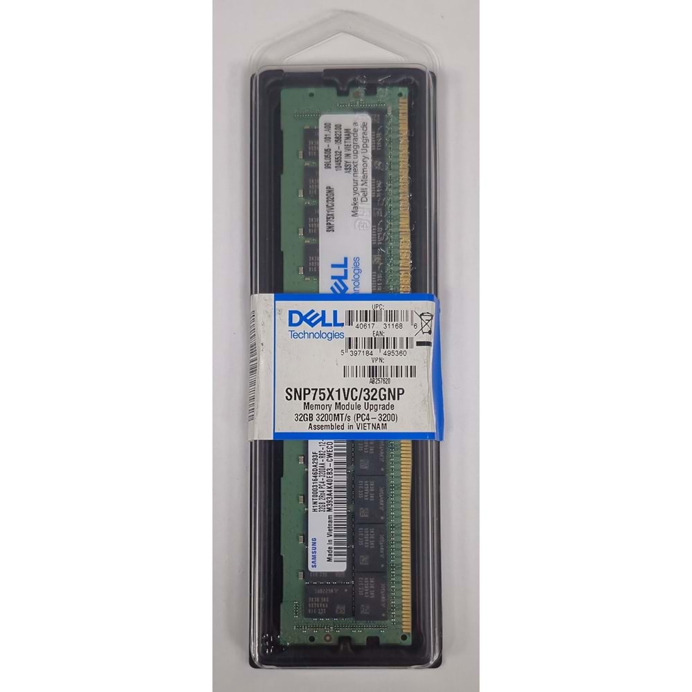 Dell 32GB (1x32)-2RX4 DDR4 RDIMM 3200MHz (B257620) SNP75X1VC/32GNP