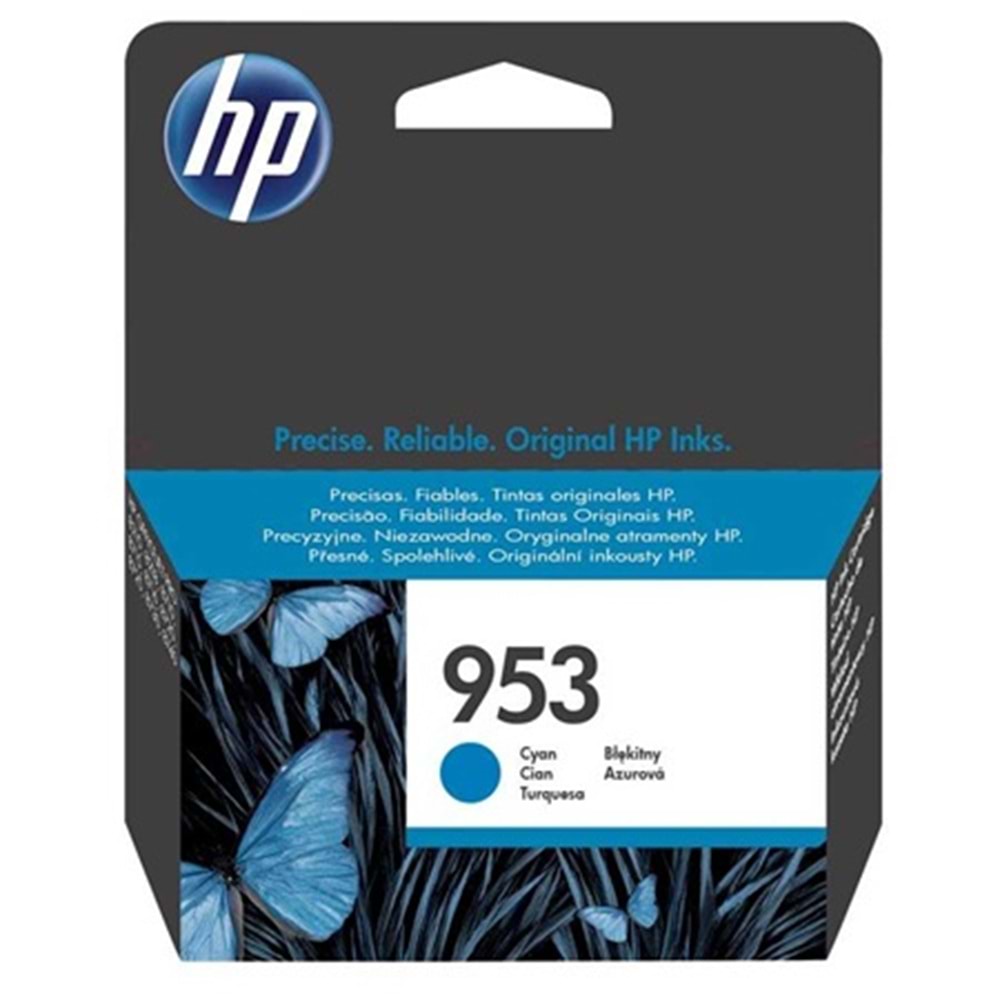 HP F6U12AE Mavi Renkli Mürekkep Kartuş (953)