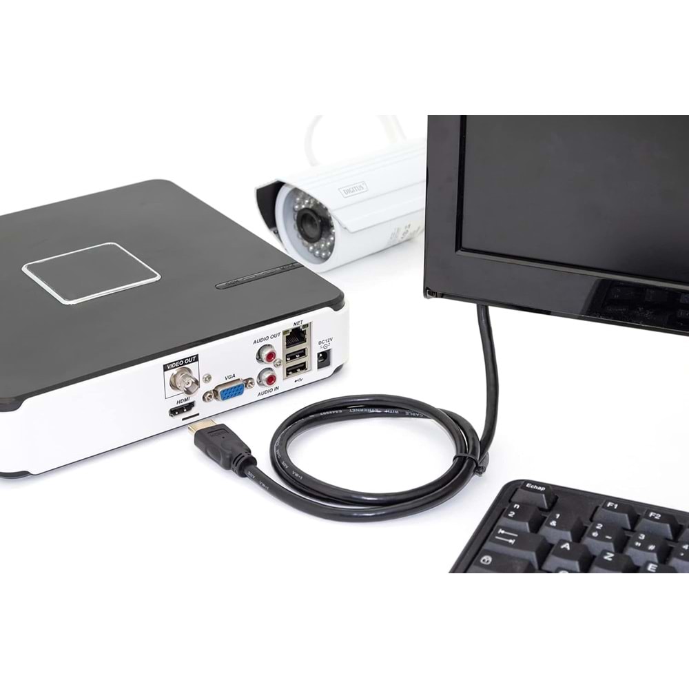 Digitus HDMI Kablo Altın Uçlu Siyah (30m)