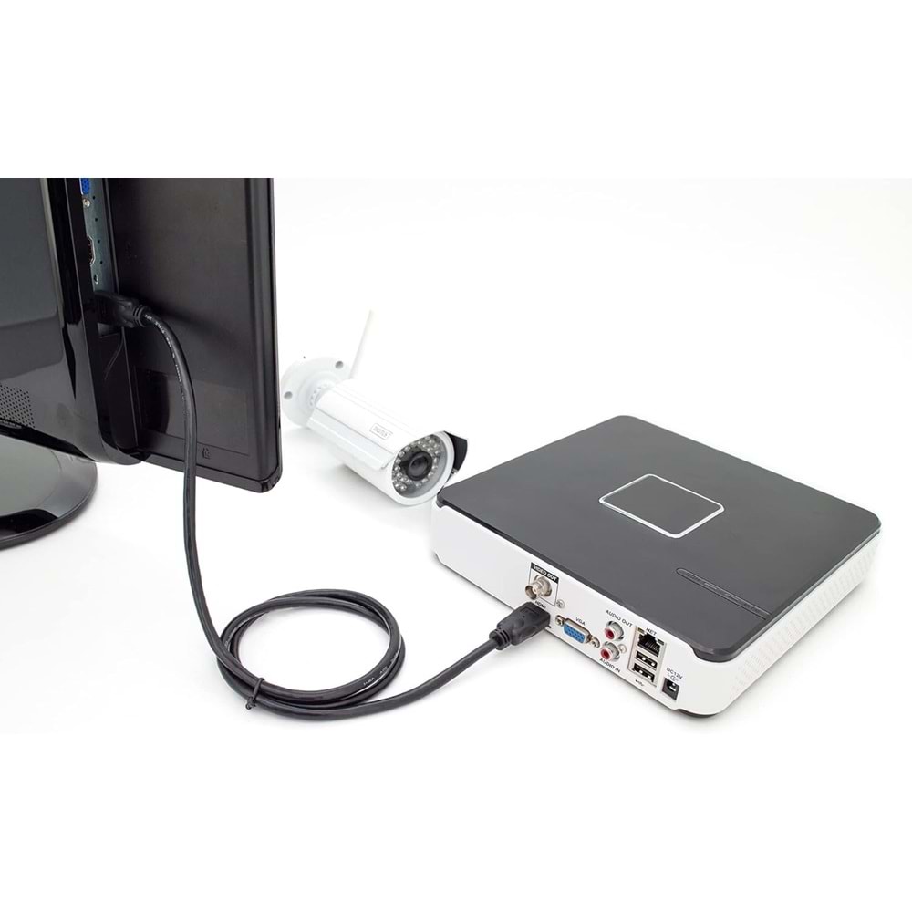 Digitus HDMI Kablo Altın Uçlu Siyah (30m)