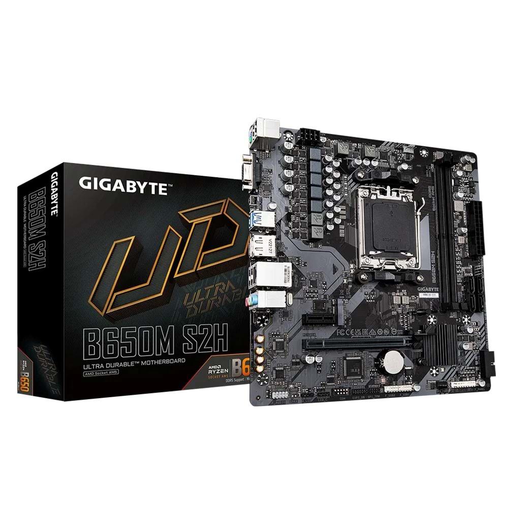 GIGABYTE B650M-S2H AMD Socket AM5:Supports AMD Ryzen 7000 Series Processors