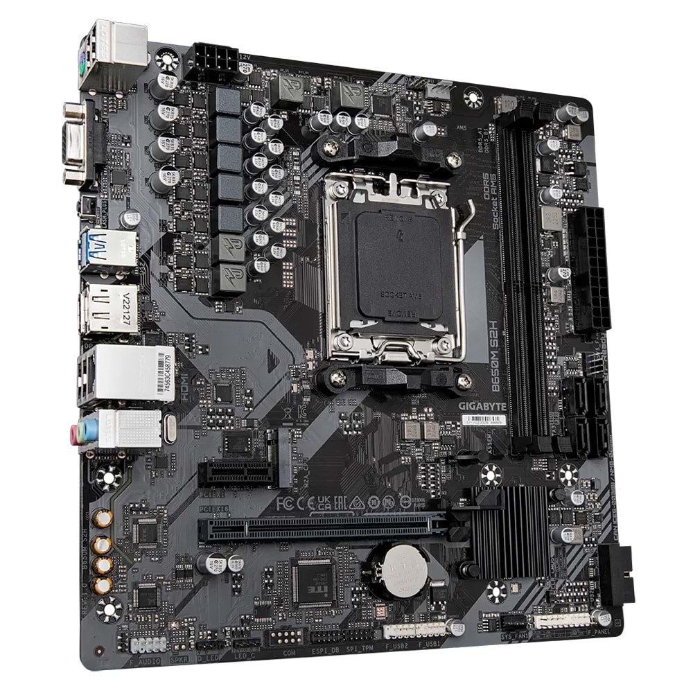 GIGABYTE B650M-S2H AMD Socket AM5:Supports AMD Ryzen 7000 Series Processors