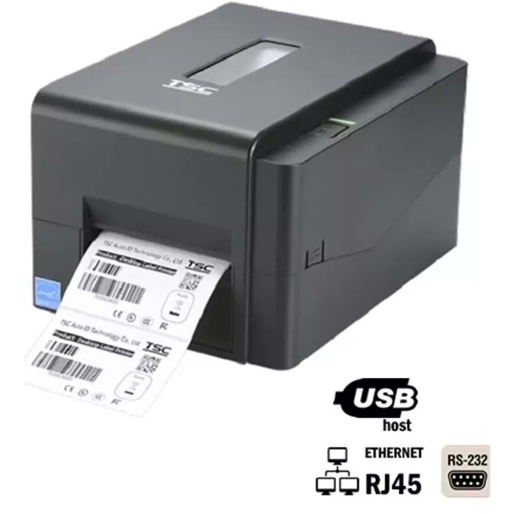 TSC TE210 203DPI Termal Transfer SERİ+USB+ETH Barkod Yazıcı (Ribonlu Kullanım)