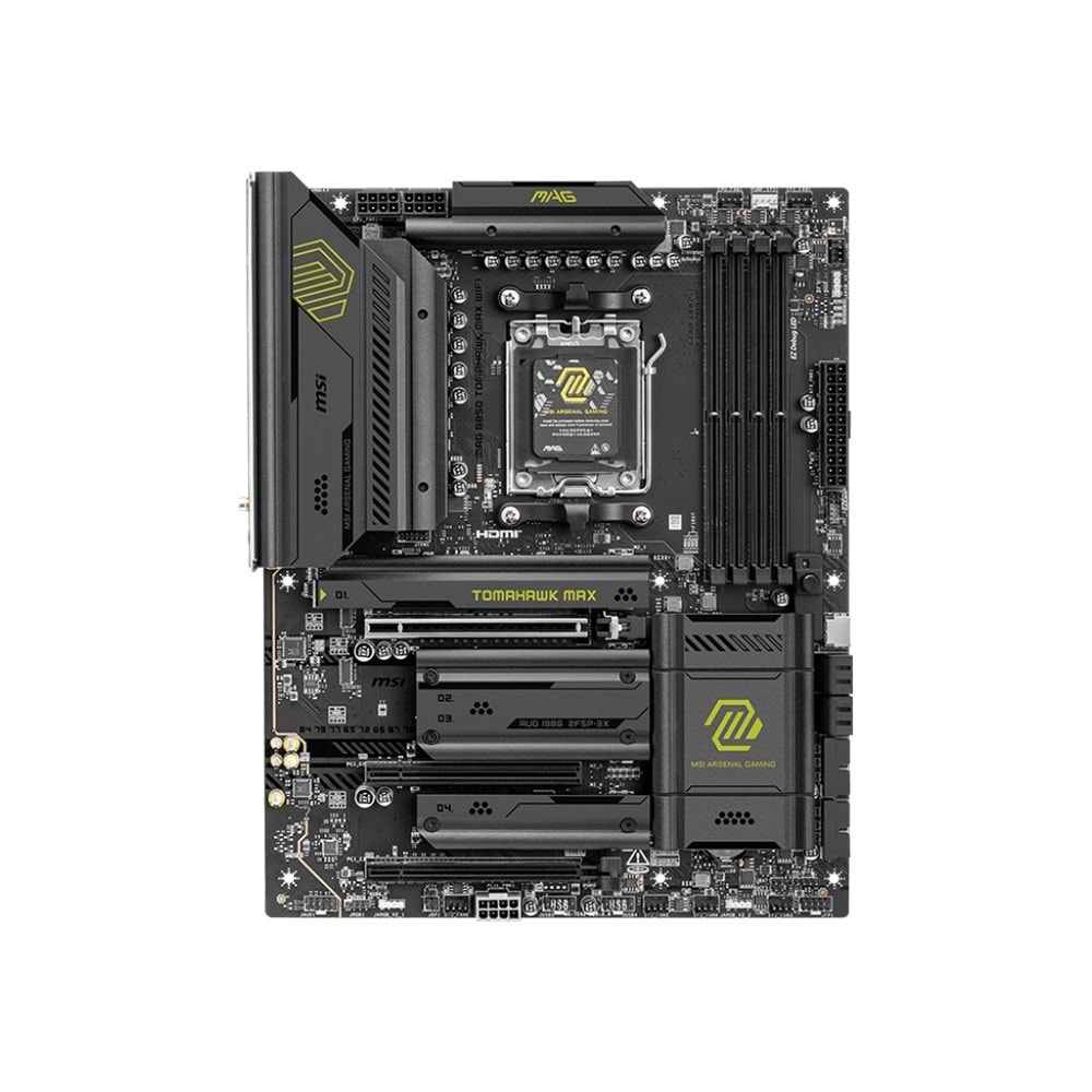 MSI MAG B850 TOMAHAWK MAX WIFI DDR5 8400MT/S 1XHDMI 4XM.2 ATX AM5 (AMD AM5 9000/8000/7000 Uyumlu)