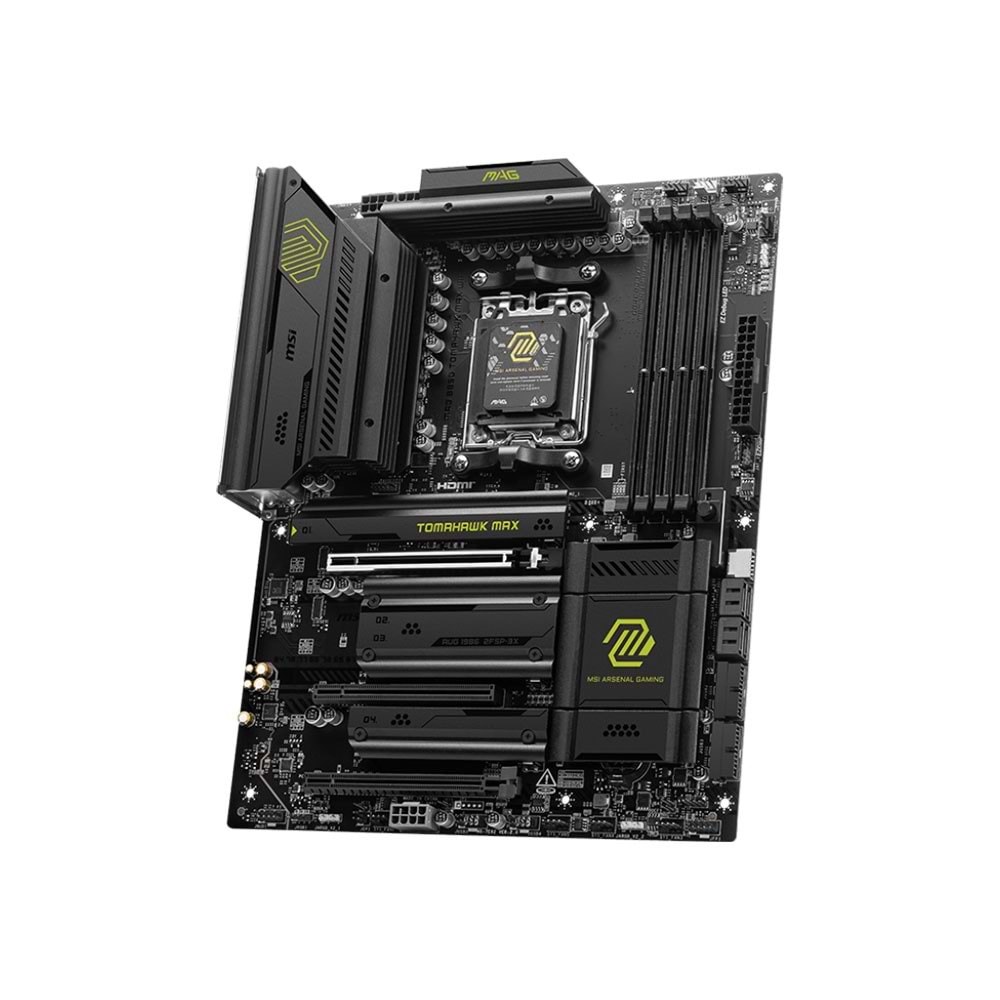 MSI MAG B850 TOMAHAWK MAX WIFI DDR5 8400MT/S 1XHDMI 4XM.2 ATX AM5 (AMD AM5 9000/8000/7000 Uyumlu)