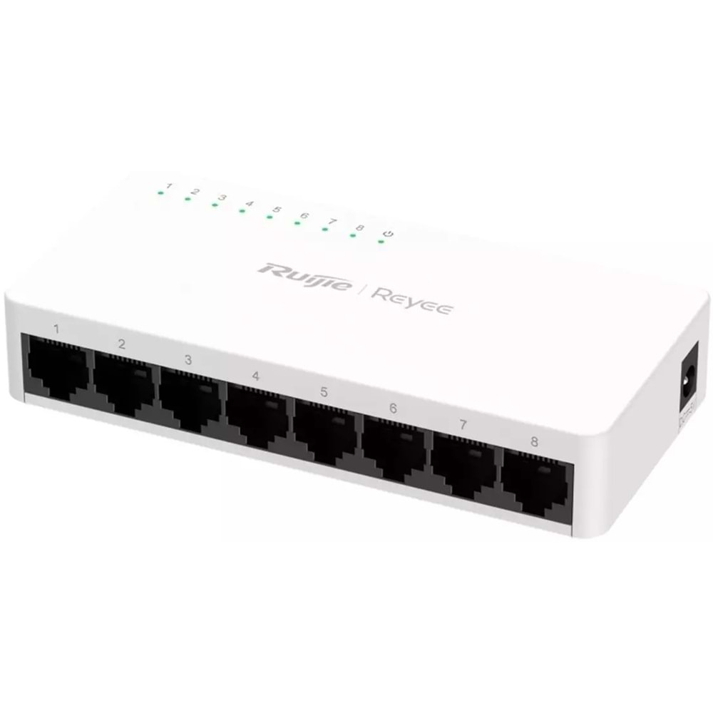 Ruijie Reyee RG-ES08F 8-Port 10/100 Mbps Tak Çalıştır Plastik Kasa Switch