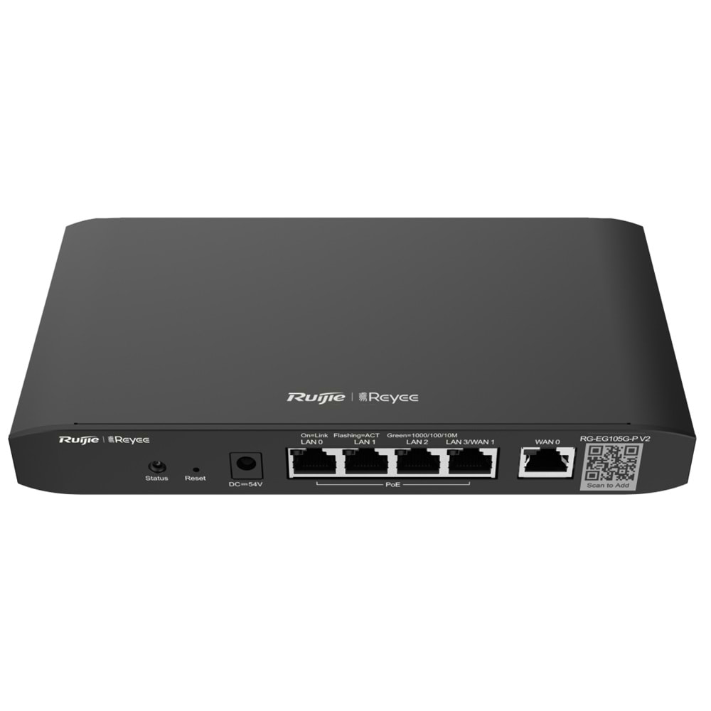 Ruijie Reyee RG-EG105G-P V2 5-Port Gigabit Cloud 54W Poe Router (Yönetilebilir)