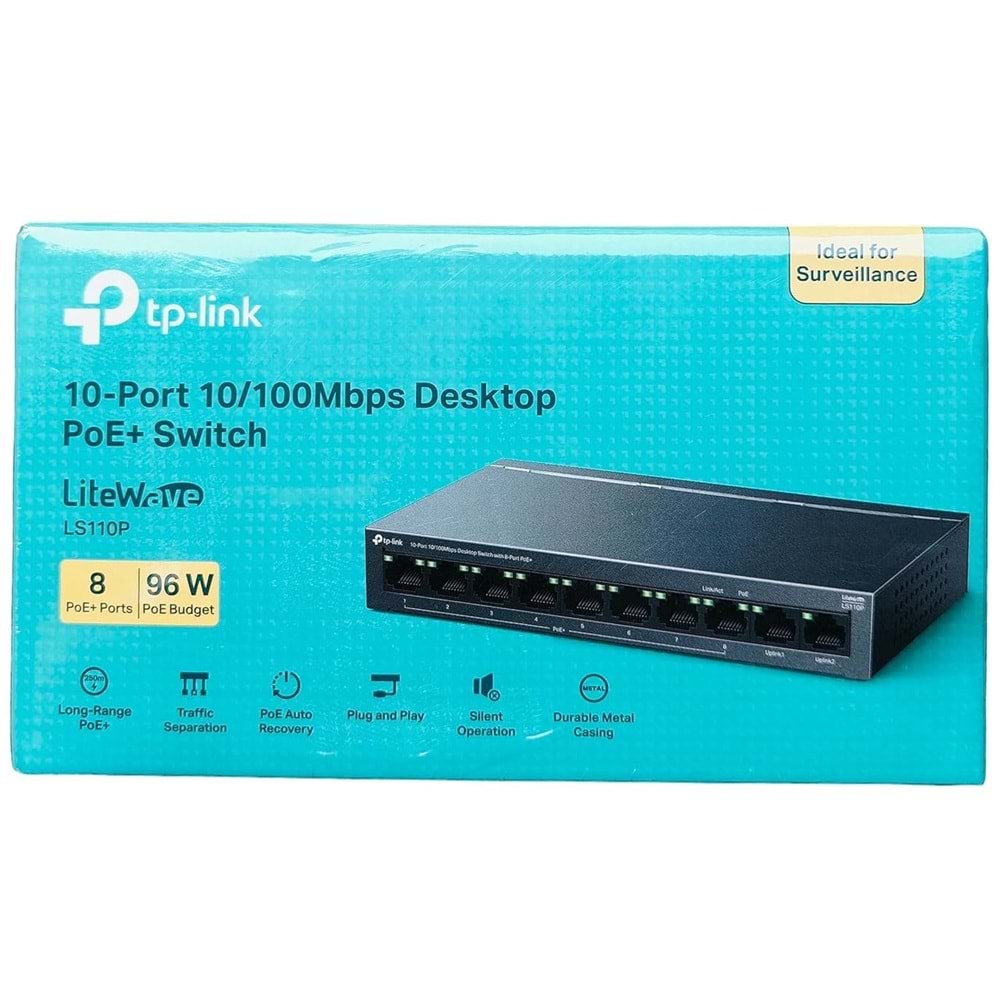 Tp-Link LS110P 10 Port 10/100 Mbps Switch