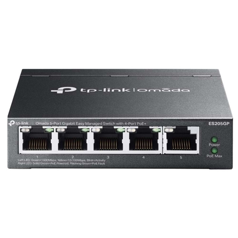 Omada ES205GP 5-Port Easy Managed Switch 4 Portlu PoE+