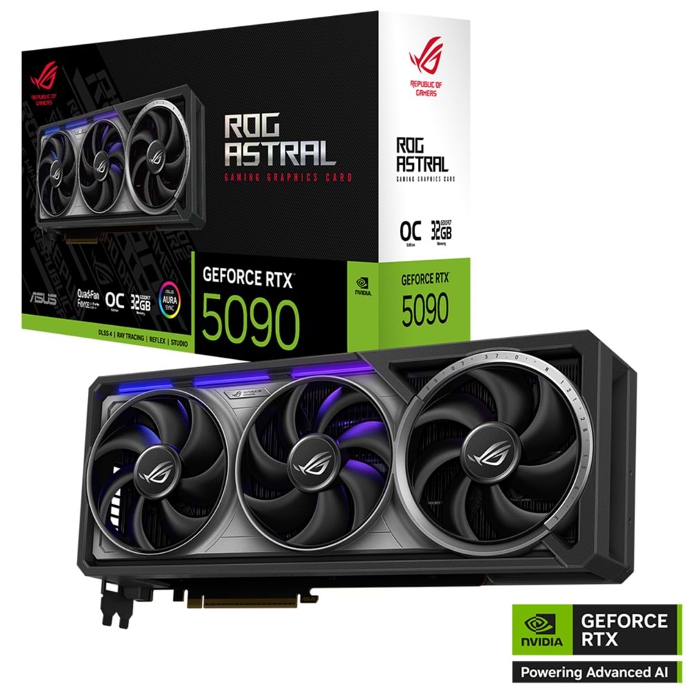Asus ROG-ASTRAL-RTX5090-O32G-Gaming 32GB 512Bit GDDR7 DP/HDMI PCI 5.0 Ekran Kart