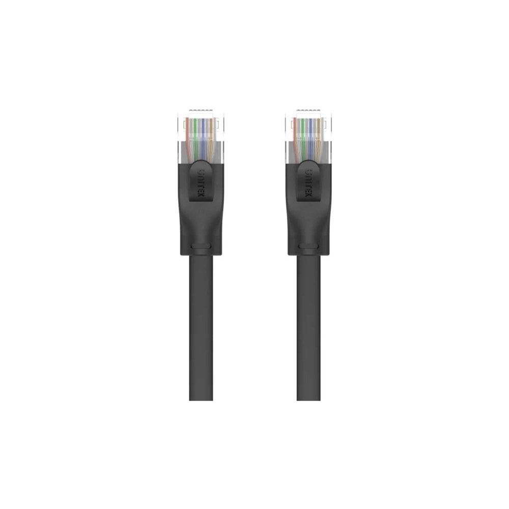 UNITEK CAT6 Patch Kablo 15 Metre Flat 1Gbps – Siyah – C1814GBK