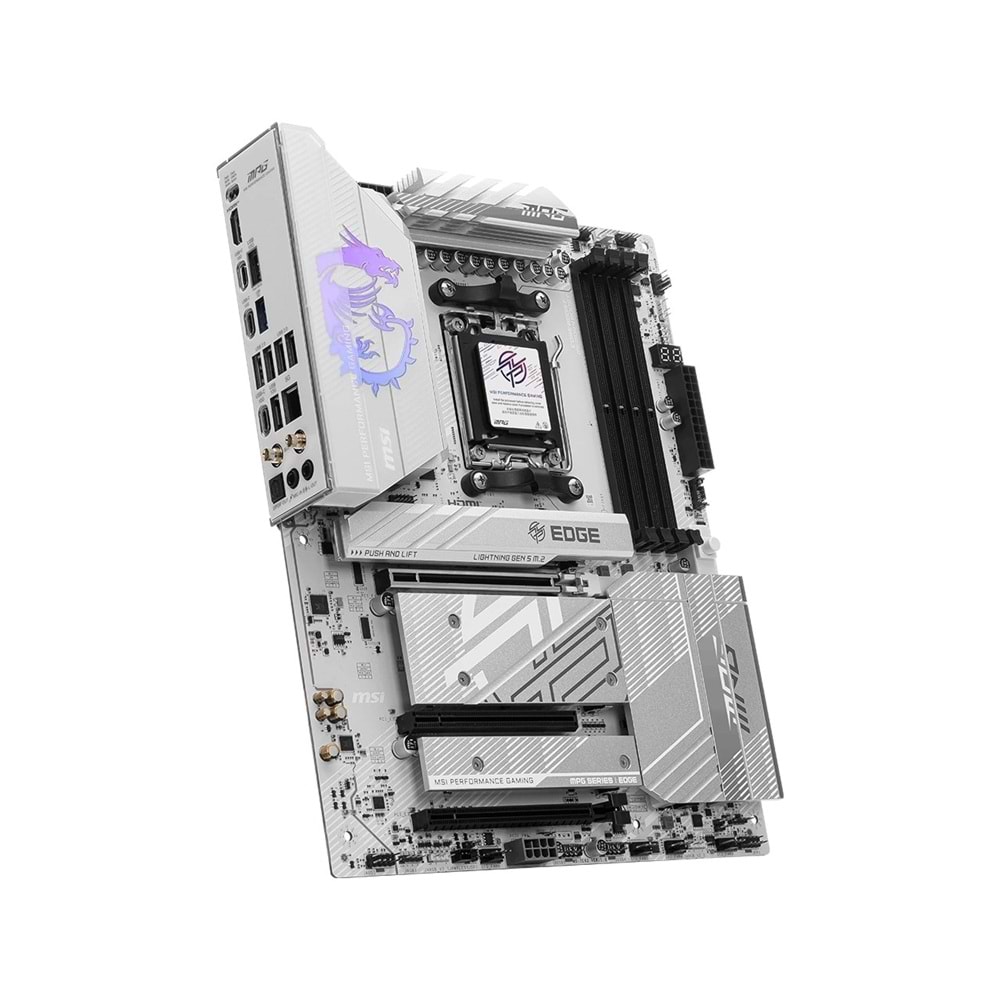 MSI MPG B850 EDGE Ti WiFi AM5 DDR5 8400MHz(OC) ATX Anakart (4xM.2, HDMI, Wi-Fi 7, 5G LAN)