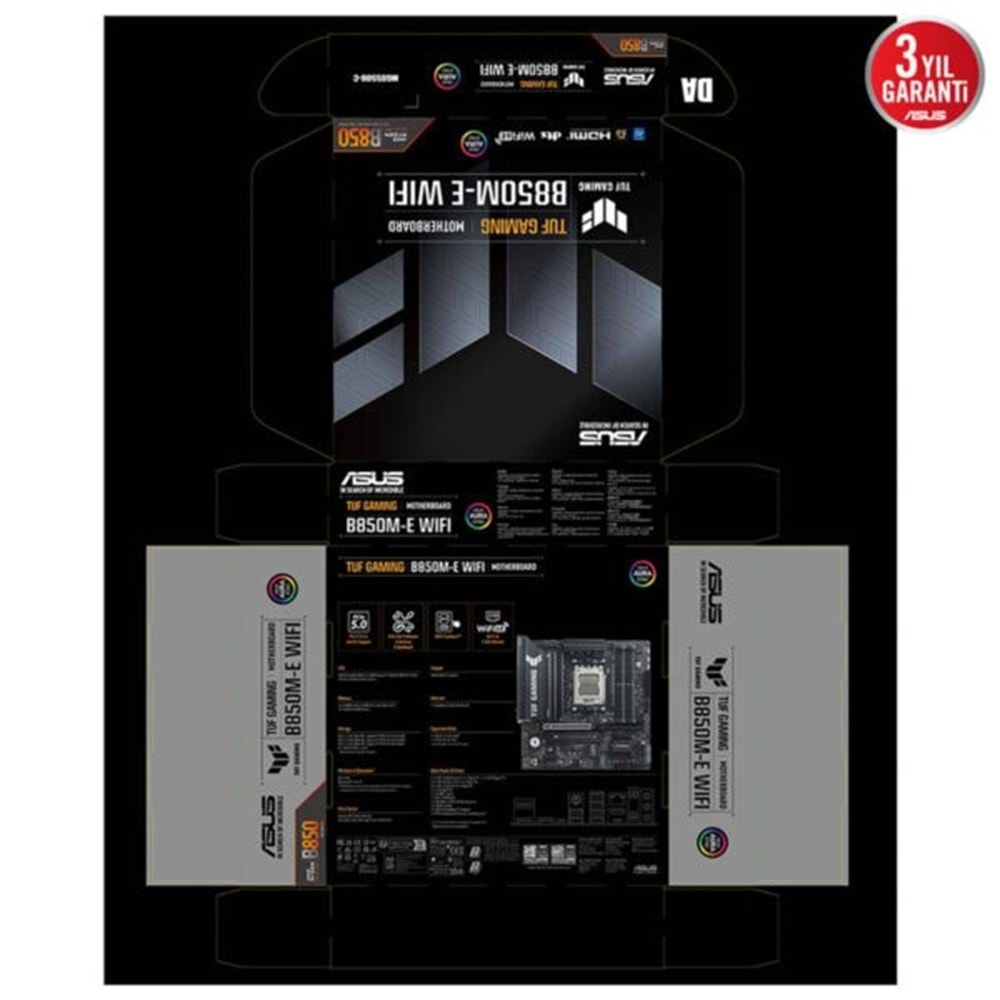 Asus Tuf Gaming B850M-E Wifi AM5 D5 Hdmi Dp Type-C