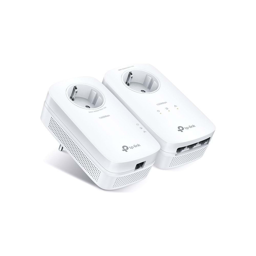 Tp-Link TL-PA8033P KIT AV1300 3-Port Gigabit Powerline Starter Kit(Powerline Ad)
