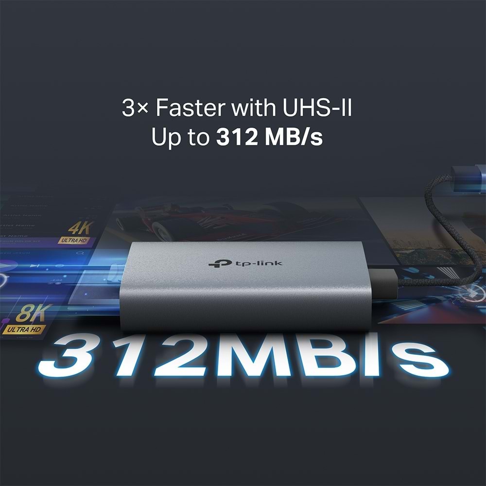 Tp-Link UA440C USB 3.0 Type-C, SD ve microSD, 4.0 Kart Okuyucu
