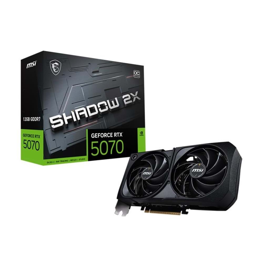 Msi Geforce RTX5070 12G SHADOW 2X OC 12GB GDDR7 192BIT 1XHDMI 3XDP Ekran Kartı