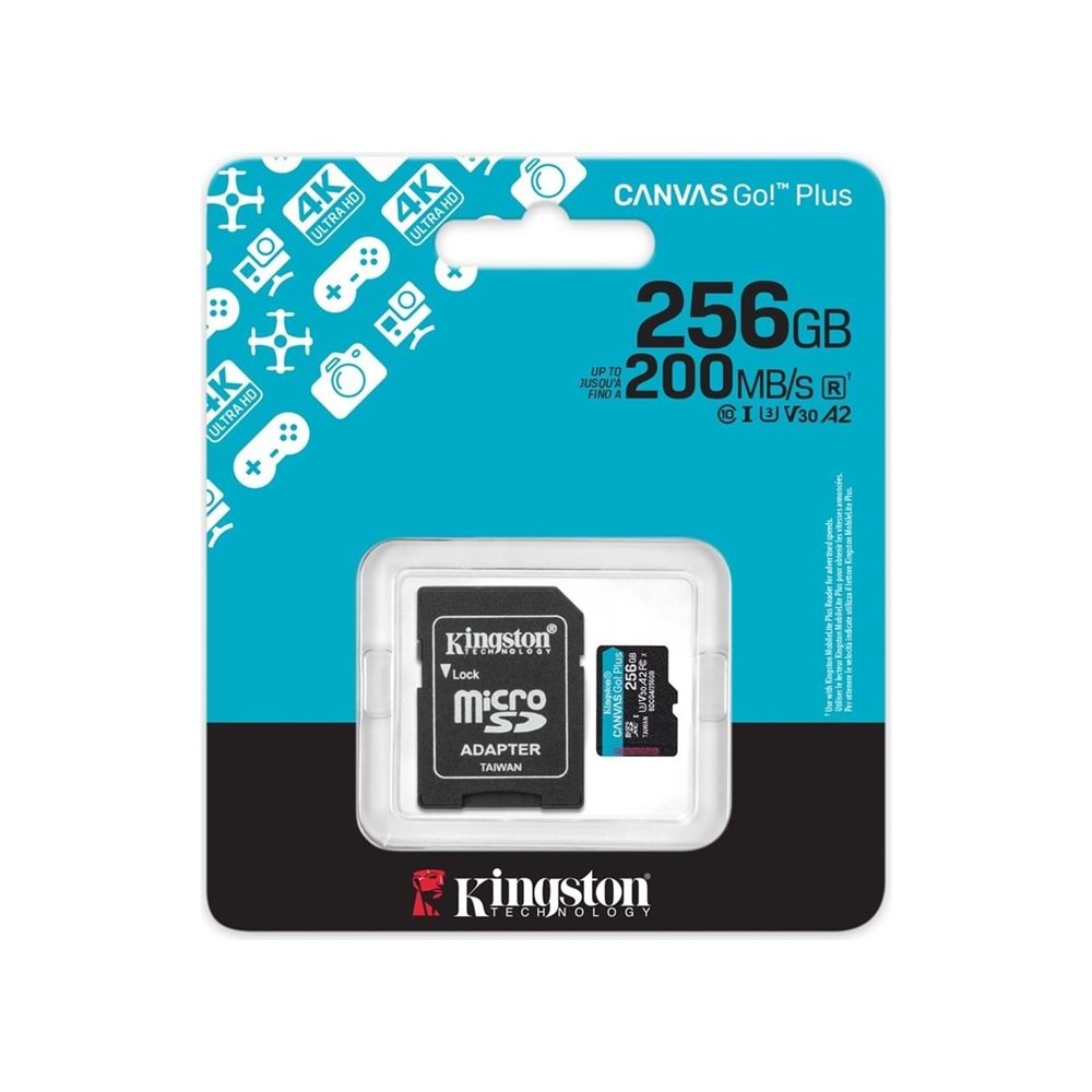 Kingston 256GB mSDXC CanvasGo+ 200MB SDCG4/256GB
