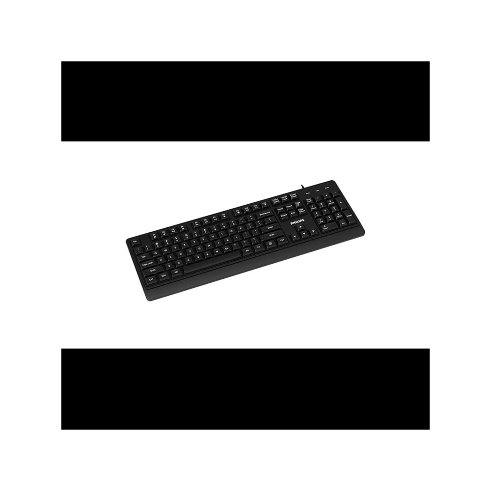 Philips SPK6247B USB Kablolu Türkçe Q Multimedya Klavye (Siyah)