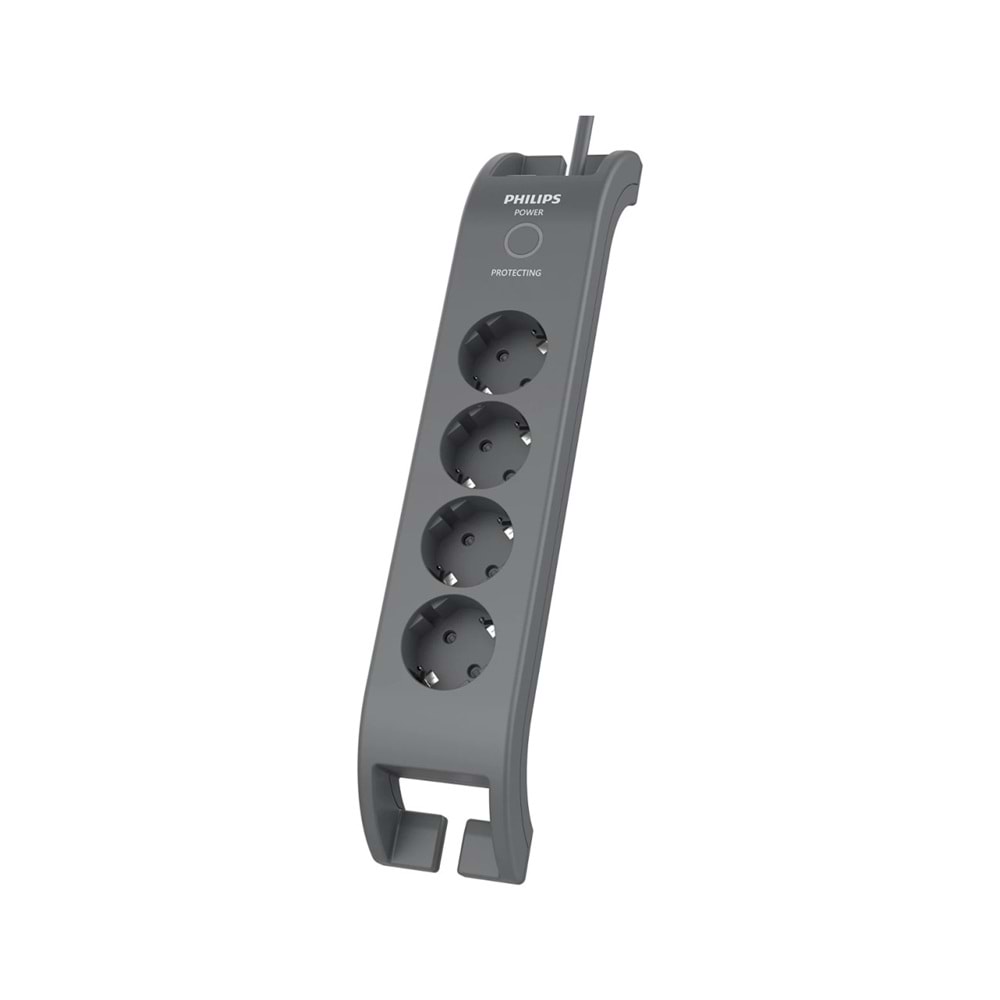 Philips SPN3140A/62 4 Soket Akım Korumalı Priz 900 Joules 2Mt Kablo (Gri)
