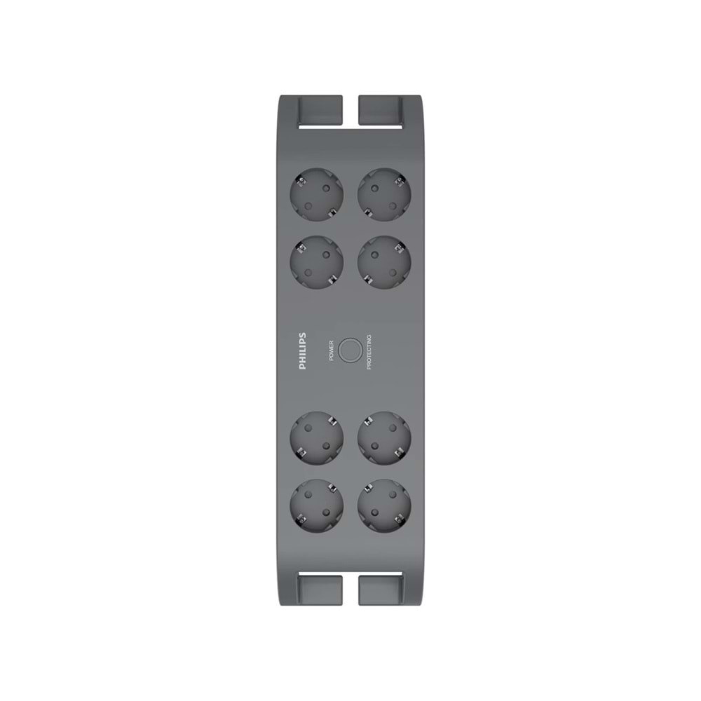 Philips SPN3180A/62 8 Soket Akım Korumalı Priz 900 Joules 2Mt Kablo (Gri)