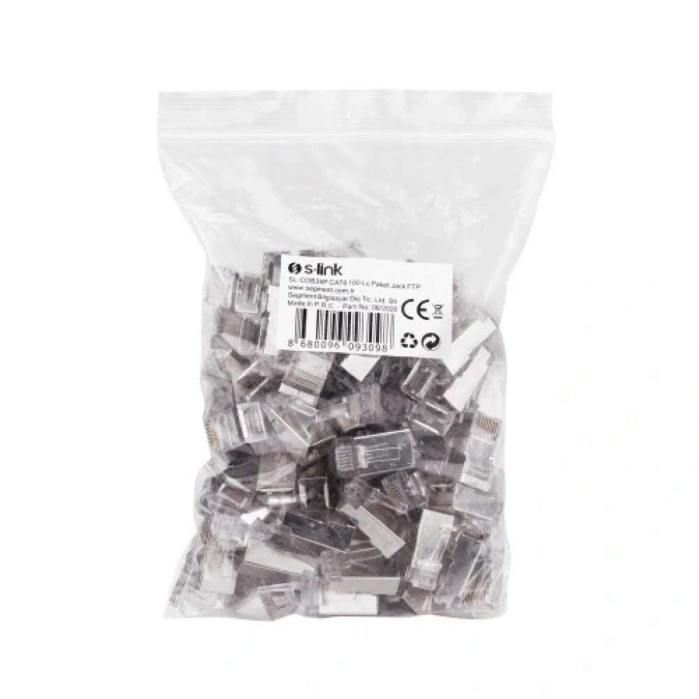 S-Link SL-COB24P RJ45 Yeni Nesil JAC UTP CAT6 Metal (100lü PAKET)
