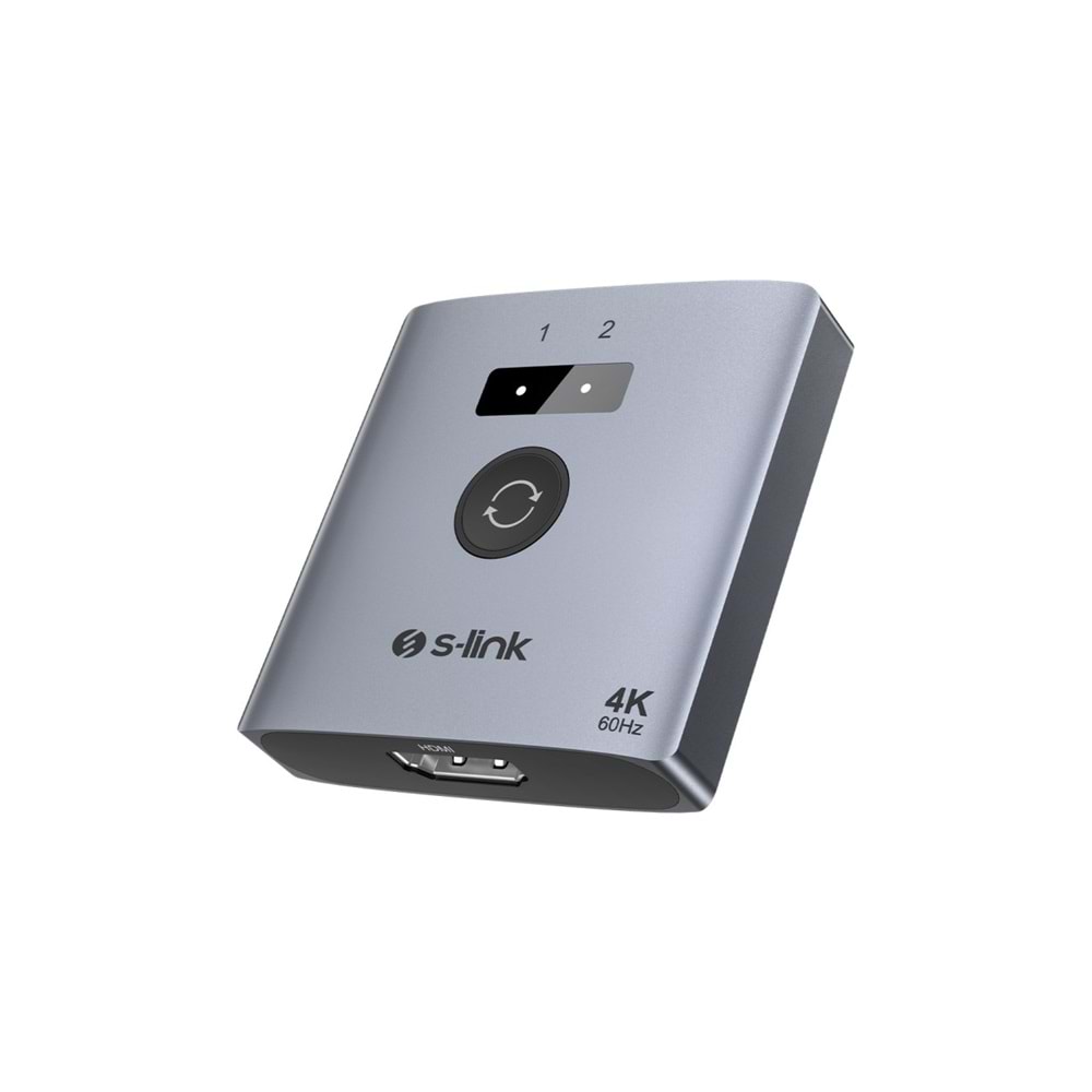 S-Link SL-LU602 2xHDMI 4K 60Hz Monitör Çoklayıcı (1PC-2Monitör veya 2PC- 1Monitör) Çift Yönlü Switch