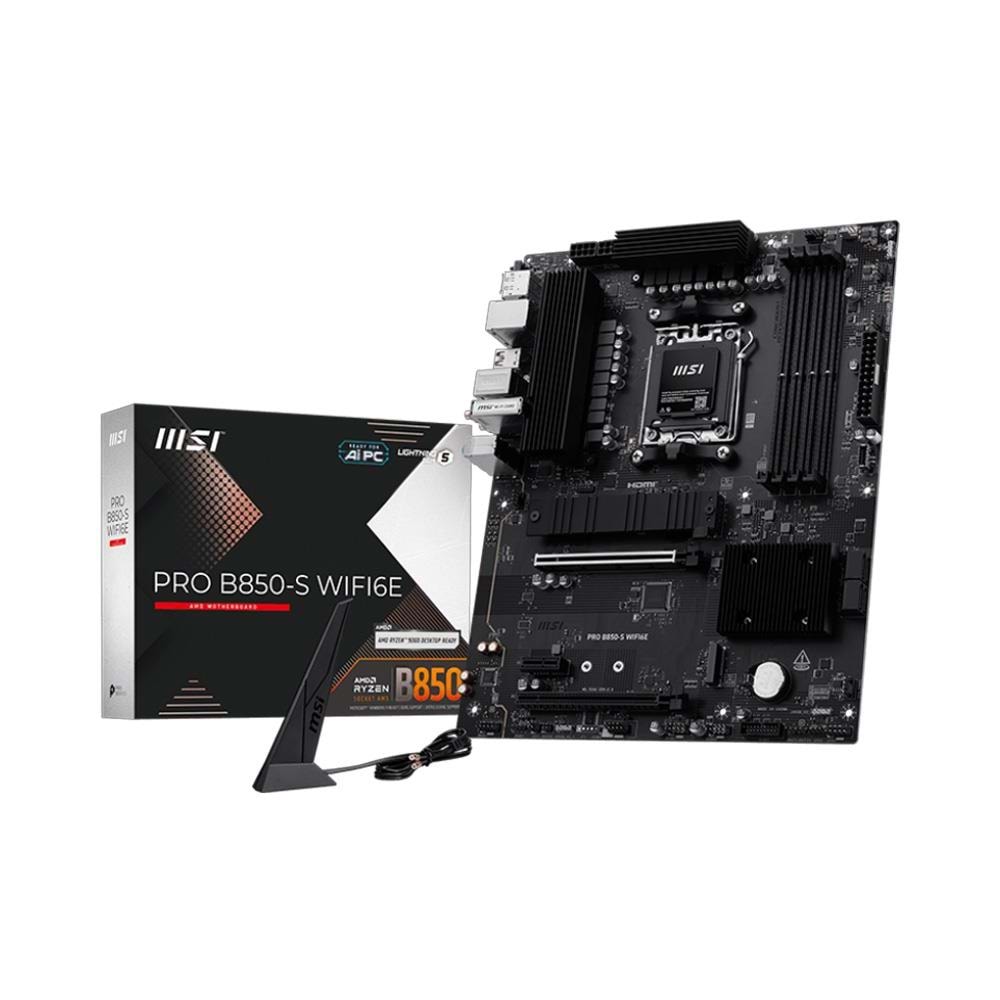 MSI PRO B850-S WIFI6E DDR5 8200MT/S 1XHDMI 1XDP 2XM.2 AM5 ATX