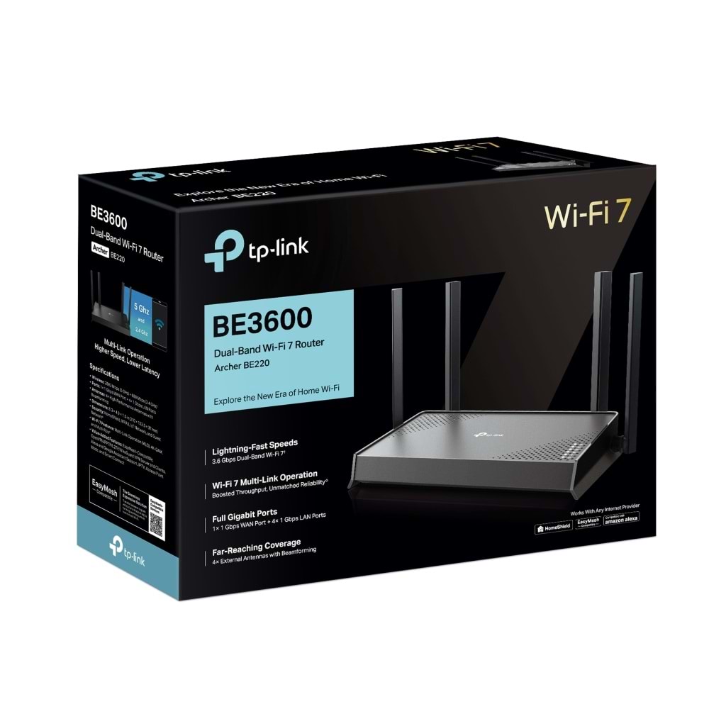 Tp-Link ARCHER-BE220 ROU BE3600 Dual-Band Wi-Fi 7 Router