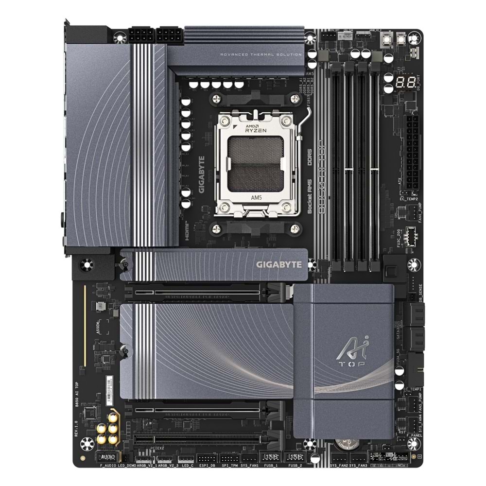 Gigabyte B850-AI-TOP B850-AI-TOP 8600MHz OC DDR5 AM5 M.2 HDMI DisplayPort ATX Anakart