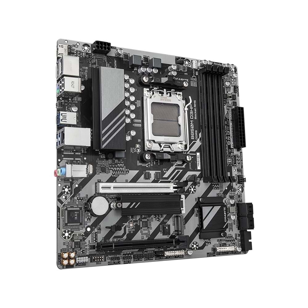 Gigabyte B850M-D3HP B850M-D3HP 8200MHz OC DDR5 AM5 M.2 HDMI DisplayPort MicroATX Anakart