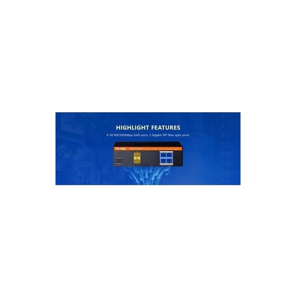 FOREDGE IS104GPS-2F Industrial Gigabit 4plus2 Port Managed PoE Switch