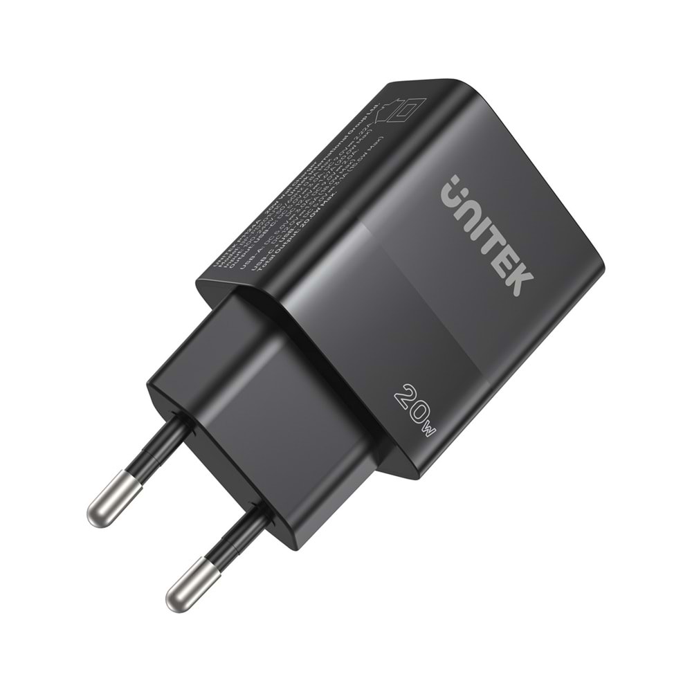 Unitek 20W Hızlı Şarj Adaptörü 1*USB-C (P1124ABK-EU)