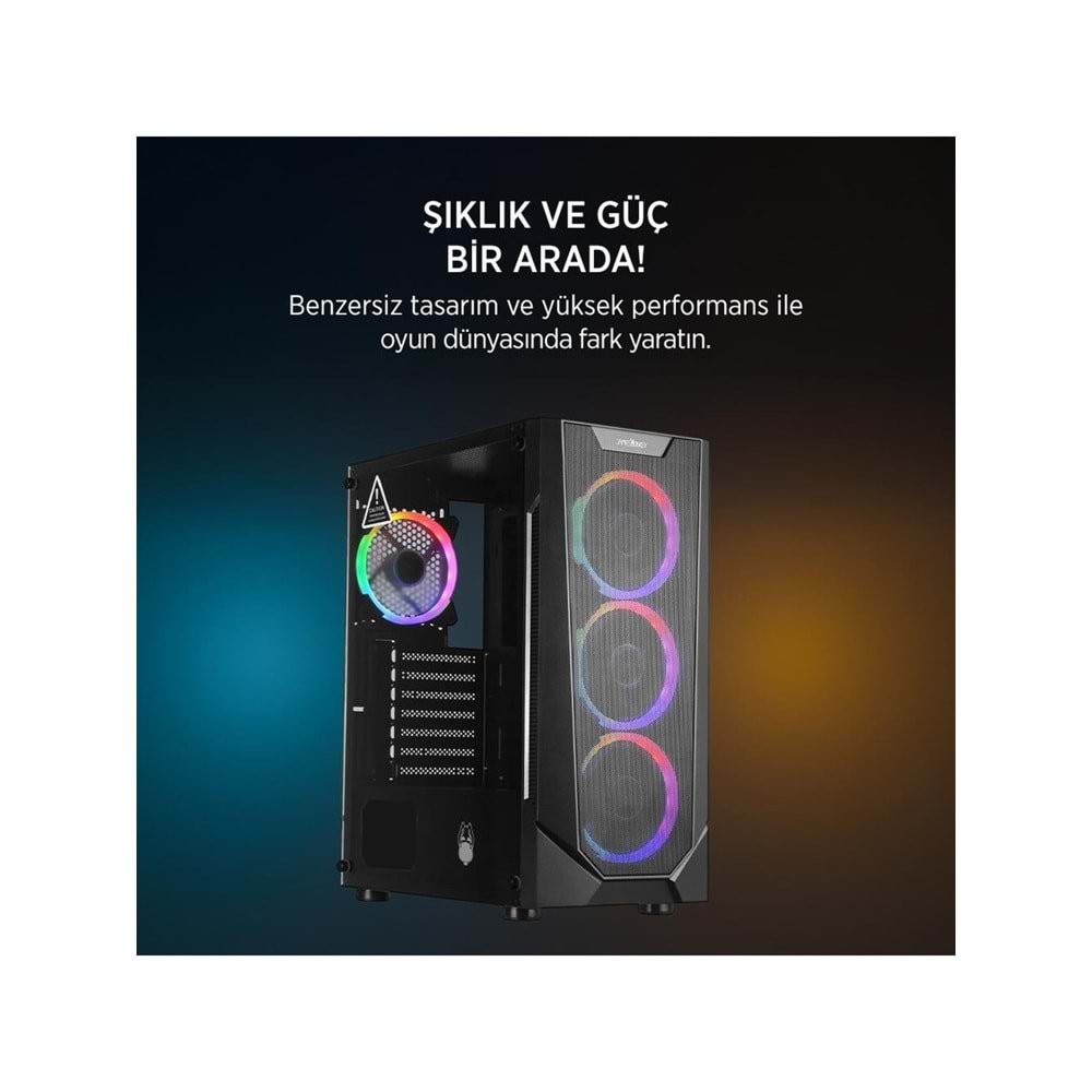 JAMES DONKEY HELIX H800 4XRBW ATX 550W Gaming Kasa