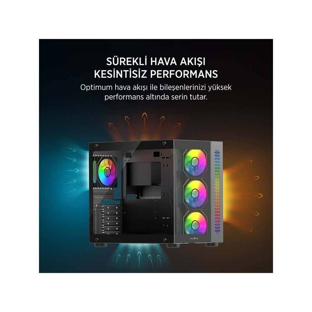 JAMES DONKEY STARK S800 4X ARGB BLACK Kasa 750W